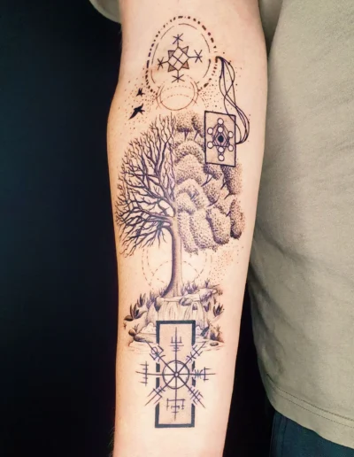 Baumtattoo auf Arm