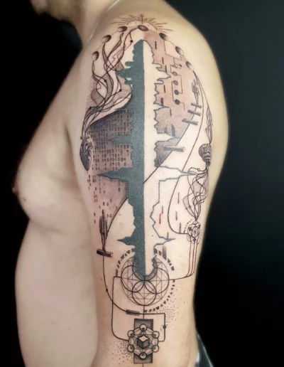 Stadt Geometrietattoo