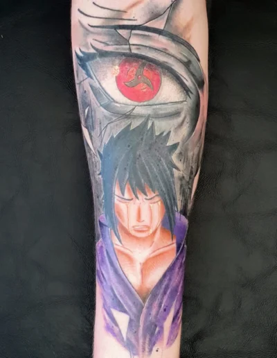 Manga Naruto Tattoo auf Arm