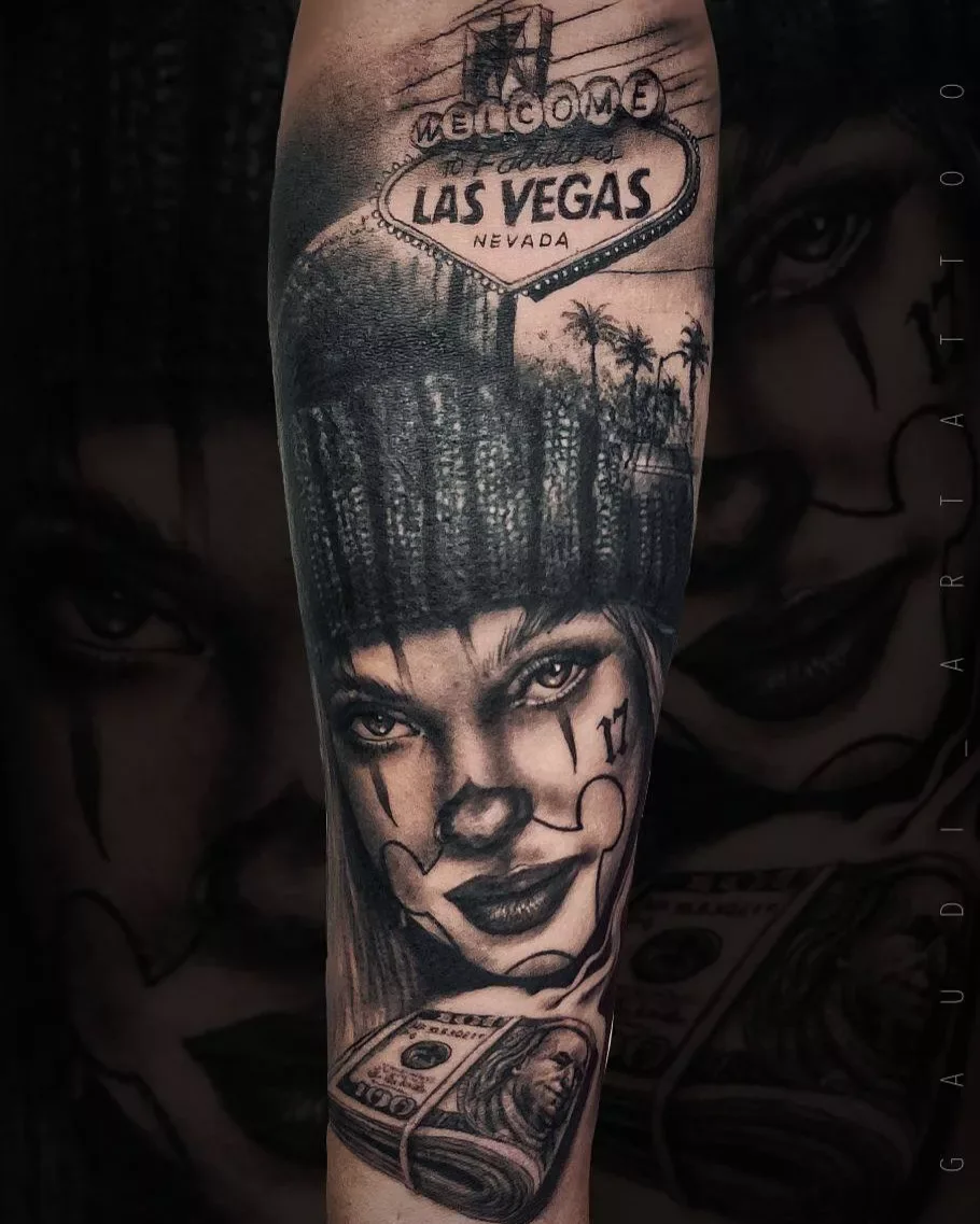 Las Vegas Portrait in Black and Grey, von Alessandro